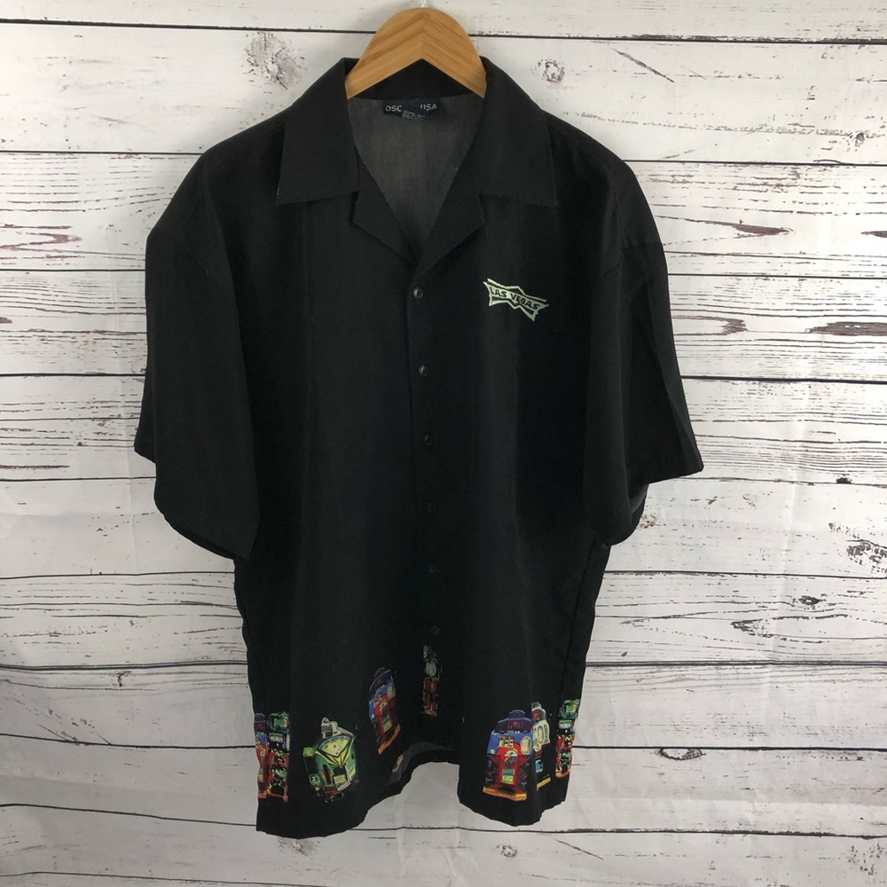 Oscar Misa Las Vegas Short Sleeve Shirt Size Large
